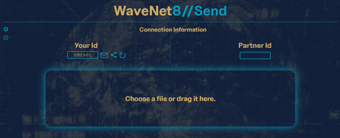 Bild der Hauptseite von Wavenet8 Send.